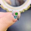 Vintage Blue Sapphire Flower Ring with Tourmaline and Zircon