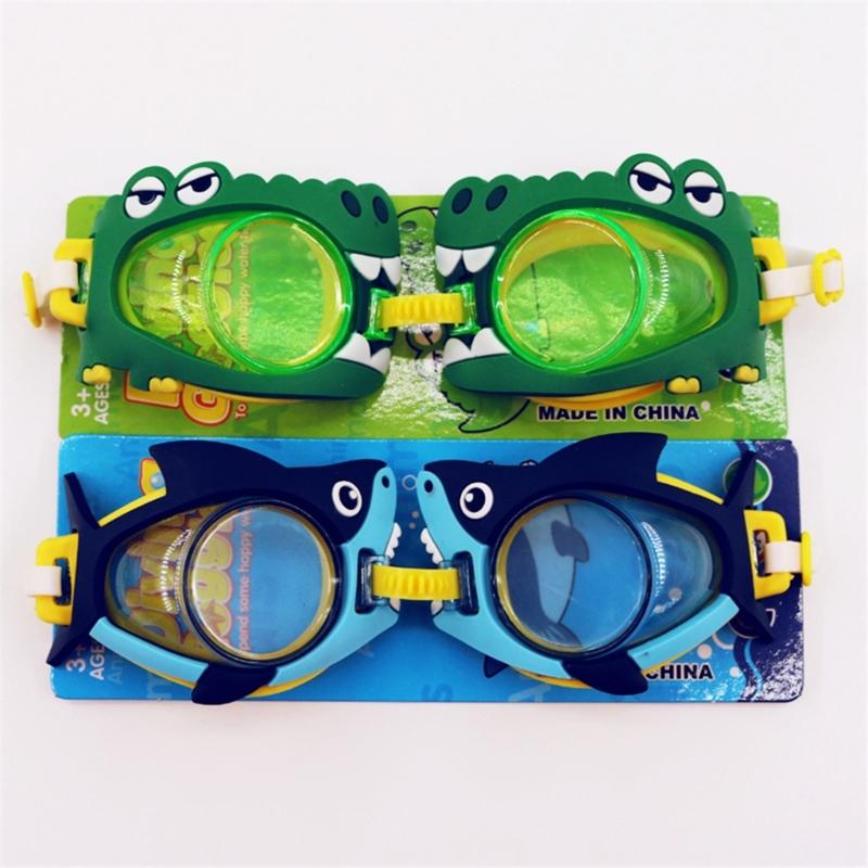 Kids AntiUV Swim Goggles Cartoon AntiFogs Toddlers Swim Glasses Adjustable Waterproofs Swimming Glasses for Boy Girls