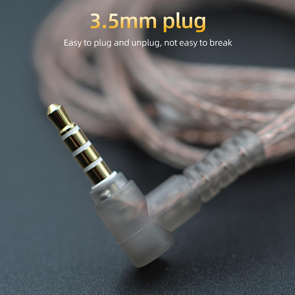 1PC Brand New High-Purity Oxygen-Free Copper Upgrade Cable Headset Wire for KZ ZSX ZS6 ZST ZSR ZS10 C12 AS16 AS12 Earphone Cable