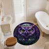 Purple Owl,Round Area Rug,Carpet Rug for Living Room Bedroom Sofa Playroom Decor,Non-slip Floor Mat