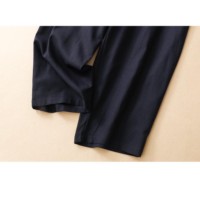 DIMANAF 2026 Summer New Plus Size Women Long Pants Cotton Linen Vintage Loose Elastic Waist Casual Lady Bottoms Clothing