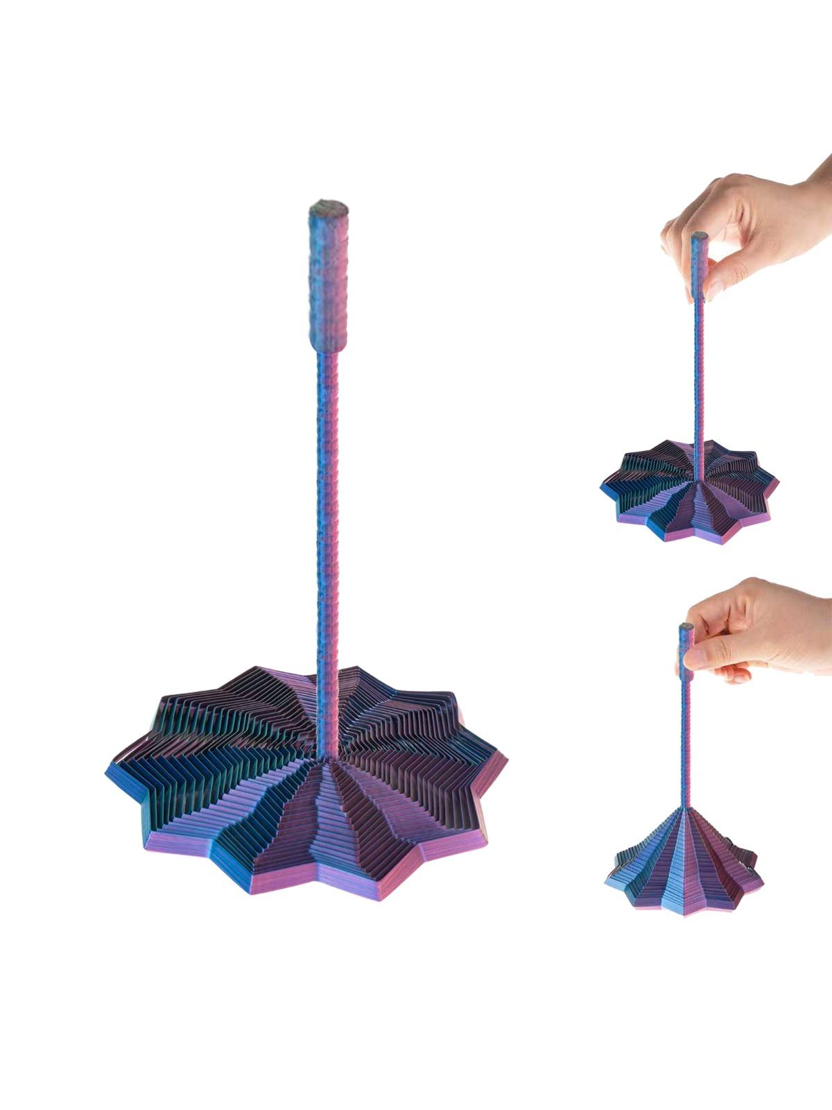 

3D Printed Expanded Sensory Fidget Star,Easy-Grip Handles, Whirling Spiral Hexagon Spinner for Stress 1pcs