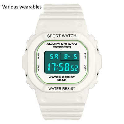 Square Multi-functional Electronic Watch Sports Watch Waterproof Glow-in-the-dark Student Fashion Watch