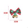 4Pcs Christmas Bow Bell Supplies Glitter Pendant Crafts Topper Charm Xmas Tree Hanging Decorations