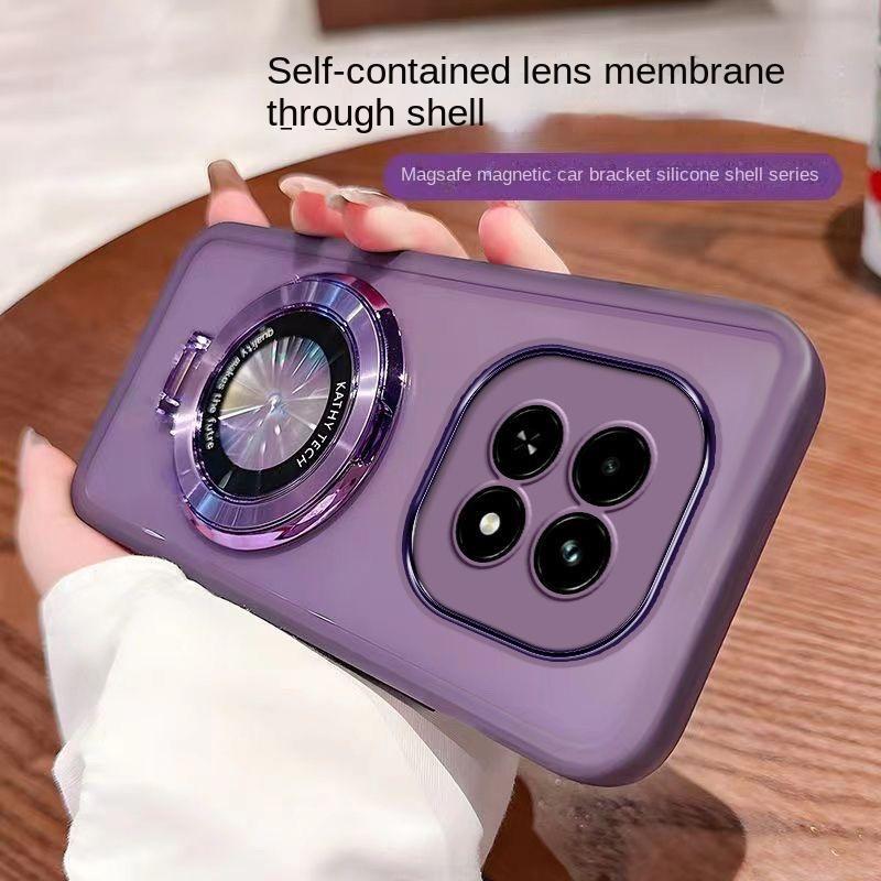 

Для Xiaomi Redmi Note 14 Pro Plus Чехол Мягкий Прозрачный С Кольцом Магнитный Защитный Чехол-Накладка на Заднюю Панель для Redmi Note 14 Pro For Note 14Pro Plus фиолетовый