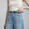 Classic Leather Belt For Women With Pin Buckle Casual Office Accessory For Spring