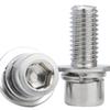 Galvanized Hex Socket Combo Screw with Flat Spring Washer, Cup Bolt Head M4/M5/M6/M8