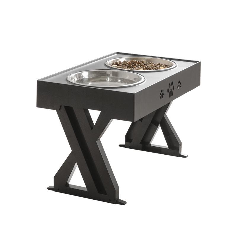 Adjustable Height Stainless Steel Dog Bowl | Large Capacity Elevated Pet Bowl