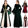 Enchanting Black Vintage Medieval Court Cosplay Maxi Dress For Halloween Events