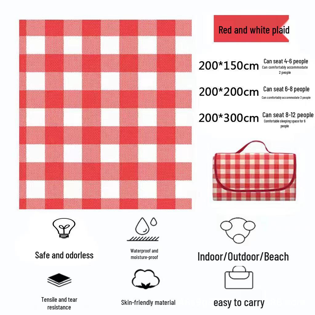 Portable Waterproof Picnic Blanket - Thickened, Moisture-Proof, Folding Mat for Camping & Outings