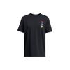 Under Armour Project Rock Strength Training Lightweight Printed Pullover T-Shirt Women Tops Black 1385942-001