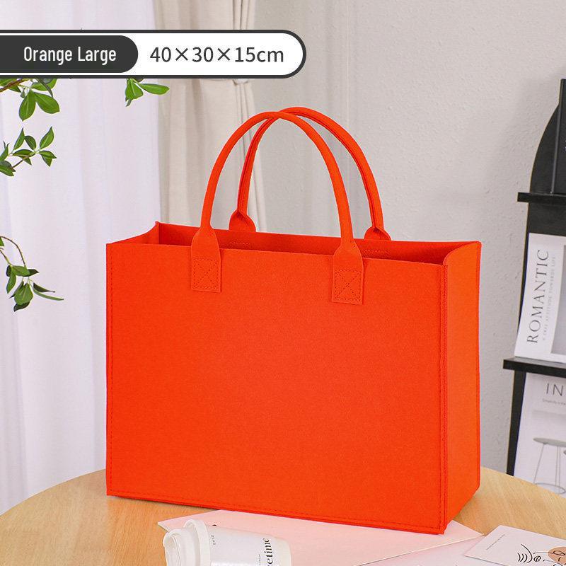 Customizable Large Capacity Felt Tote Bag for Weddings, Banquets, & Parties