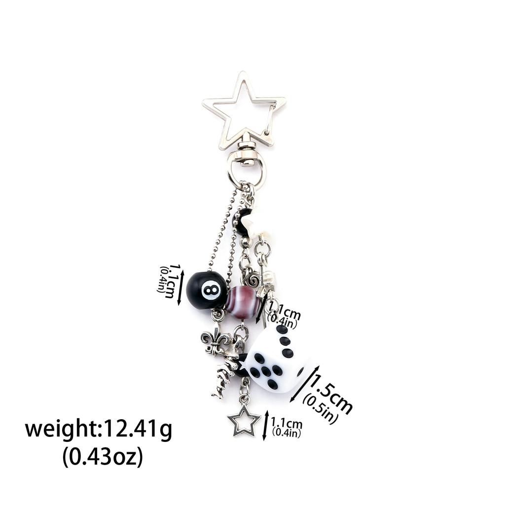 Hiphop Zwart 8 Biljart Sleutelhanger Mini Bal Sleutelhanger Hars Hanger Kers Decoratieve Sieraden Cadeau Doel Winnaar Bal Accessoires
