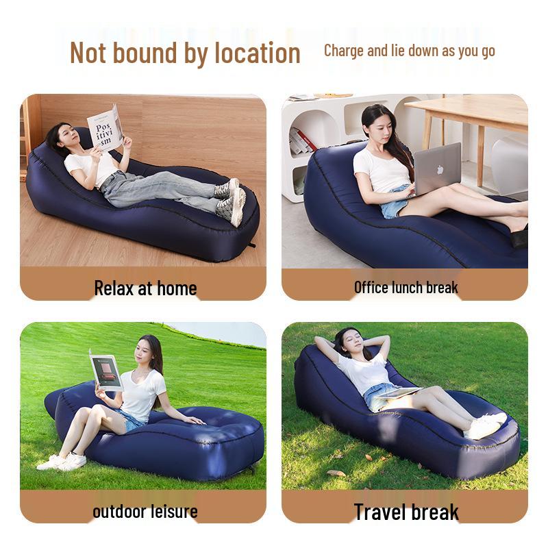 Inflatable Portable Air Lounger Beach Sofa - Outdoor Lazy Nap Bed