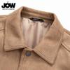 JOW Men's Textured Suede Lapel Jacket