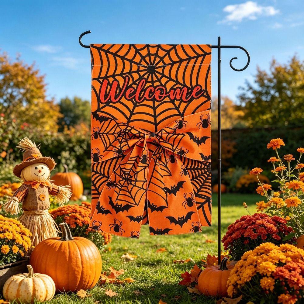 Creative Halloween Garden Flag Cloth Fall Garden Flag Multipurpose Autumn Harvest Flag Home Decor