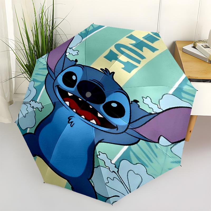 

Stitch Themed Travel Umbrella-8 Ribs Automatic Opening and Closing, Portable Folding Design, Compact and Stylish Umbrella Suitable for Outdo