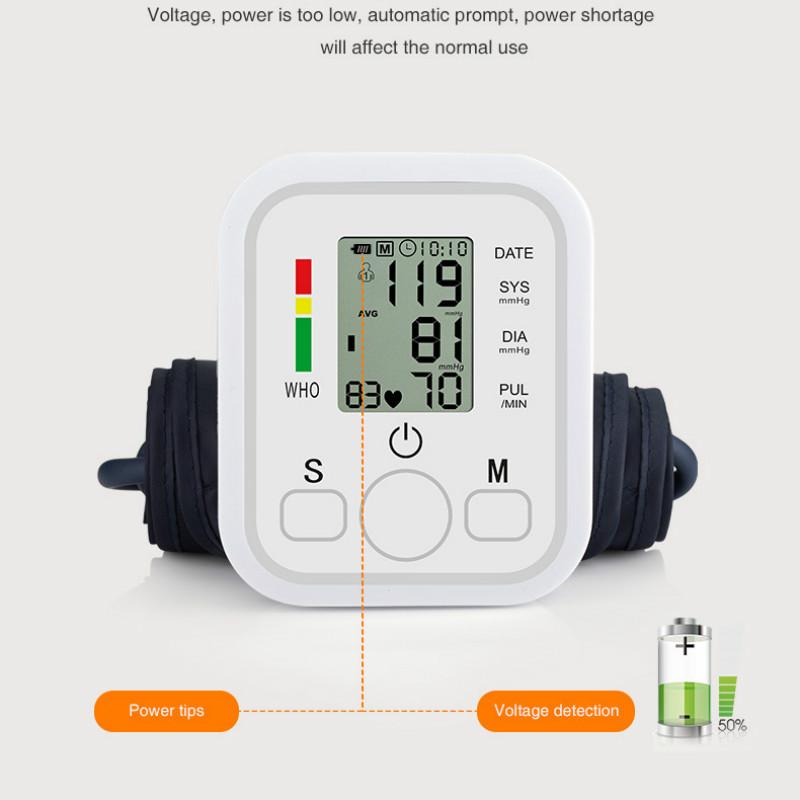 1 Pcs Automatic Digital Upper Arm Blood Pressure Monitor Heart Beat Rate Pulse Meter Tonometer Sphygmomanometers Pulsometer