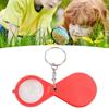 32mm Lens Diameter Magnifier Keychain With Key Ring Mini Magnifying Glass  Outdoor Reading