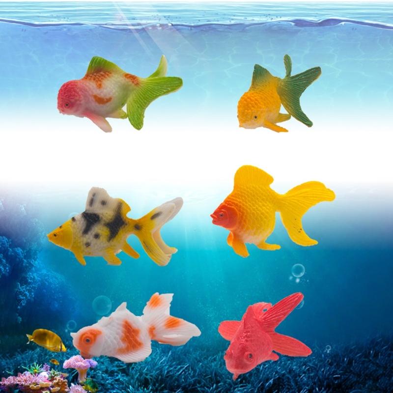 12pieces Plastic Goldfish Aquariums Ornaments DIY Mini Artificial Hand Painted Adult Collection Model Fish Tank Toy