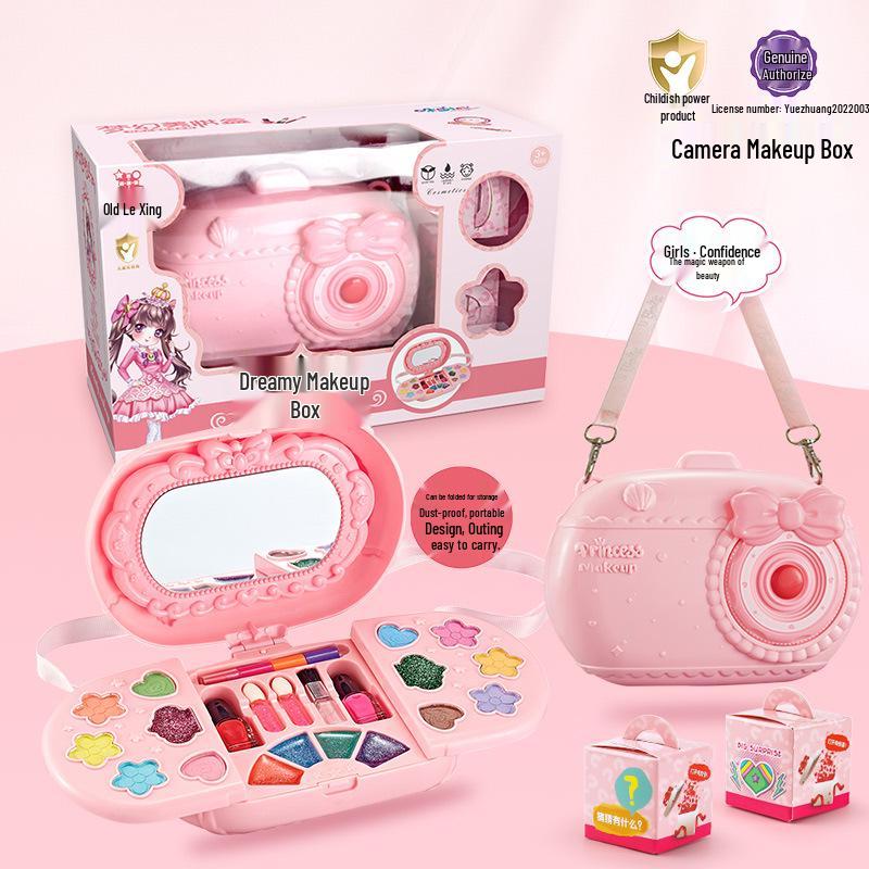 Prinzessin Make-up Set für Mädchen - Kosmetikkoffer mit Lippenstift & Nagellack