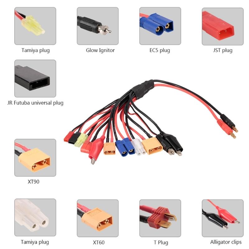 Multifunction Balance Charging 10 in 1 Cable Adapters Efficient Charging Solution For Various Devices Easy to Use