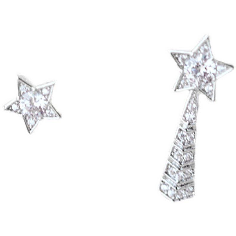 

Асимметричные серьги-елочки в форме маленькой звезды, новый стиль, модный дизайн, креативная ниша
