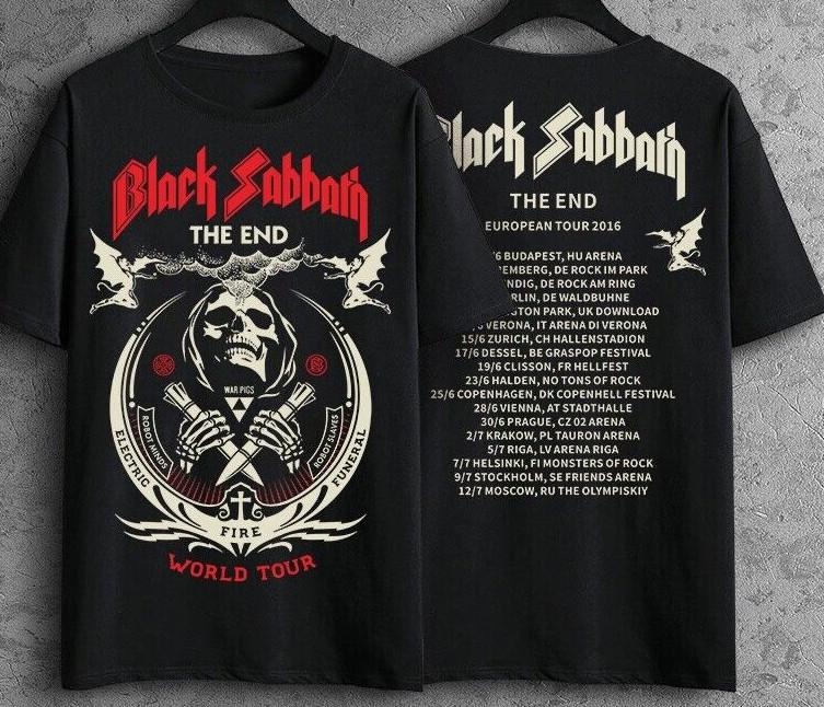 

Футболка с двумя сторонами Black Sabbath The End World Tour 3XL
