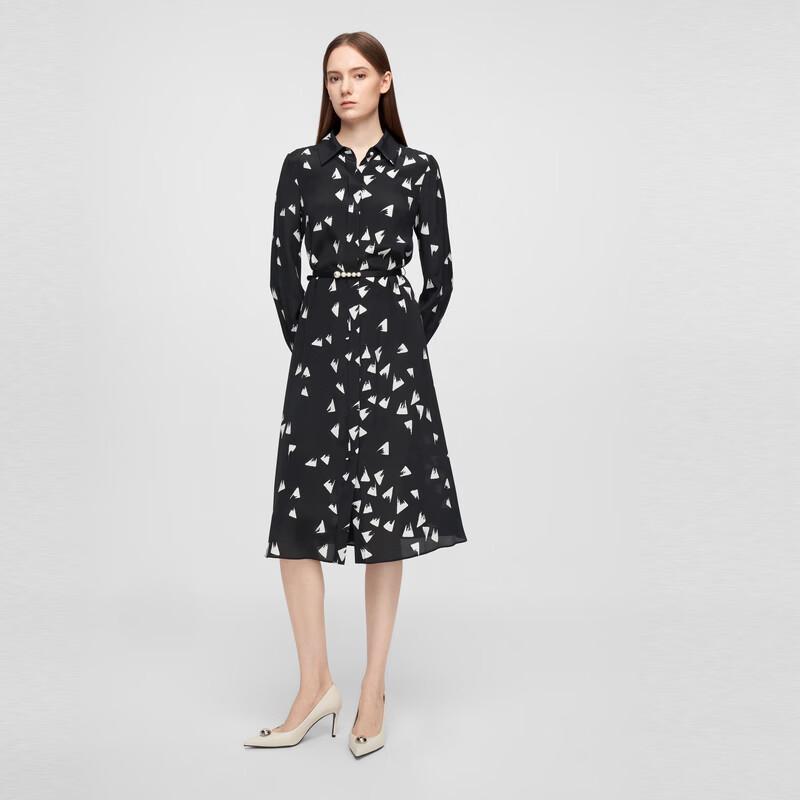 

ELLASSAY Mulberry Silk Two-Piece Shirt Dress XS