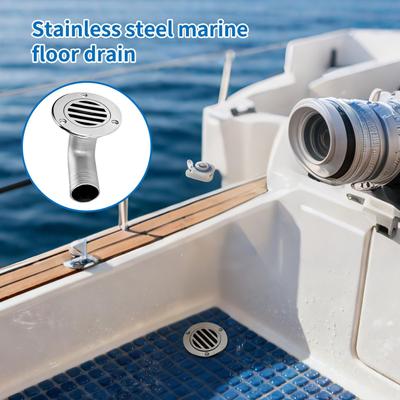 Boat Floor Drain Stainless Steel Heavy Duty Drain Thru Hull Drainage Scupper Cover For Marine Yacht Ship Outdoor Bathroom