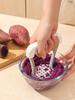 1pc Manual Potato Masher For Baby Food, Stainless Steel Potato Press Kitchen Tool, Masher Garlic Press