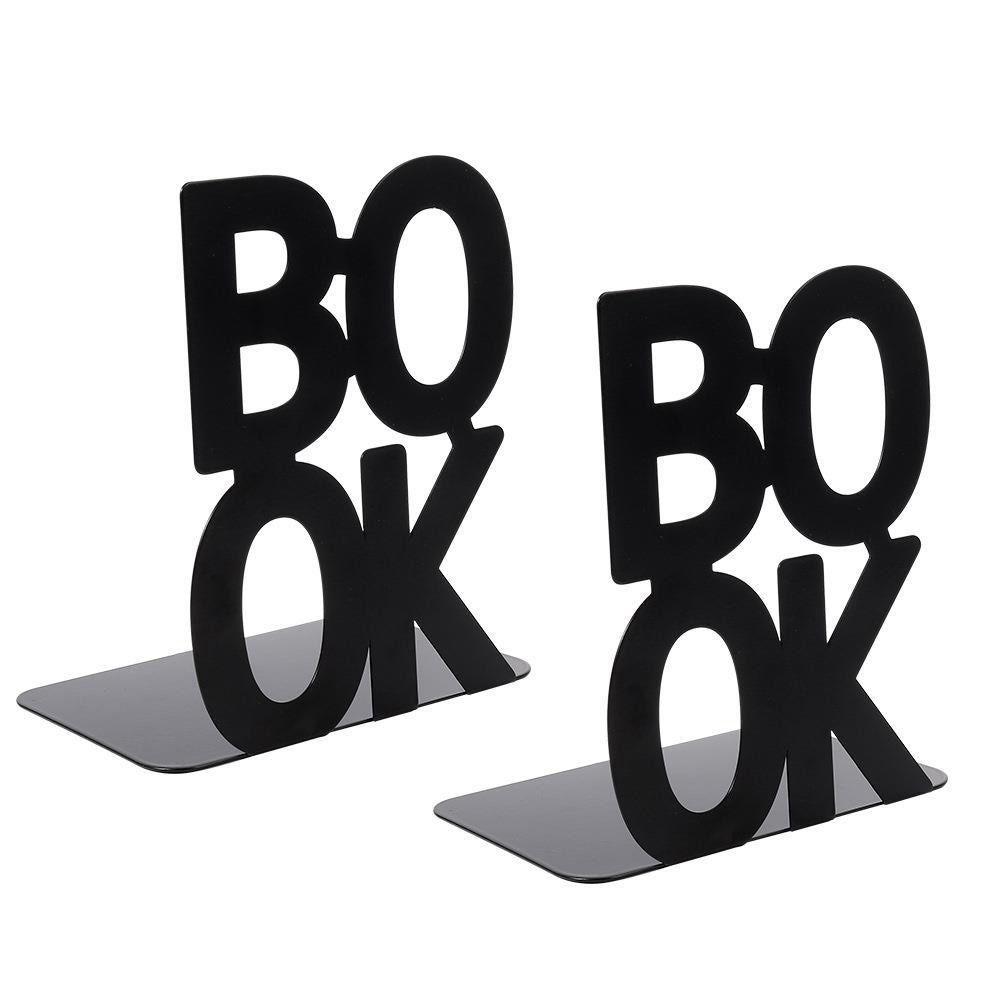 Stationery Desk Organizer Iron Art Non-Slip Book Stand Bookends Book Holder Book Support Shelf