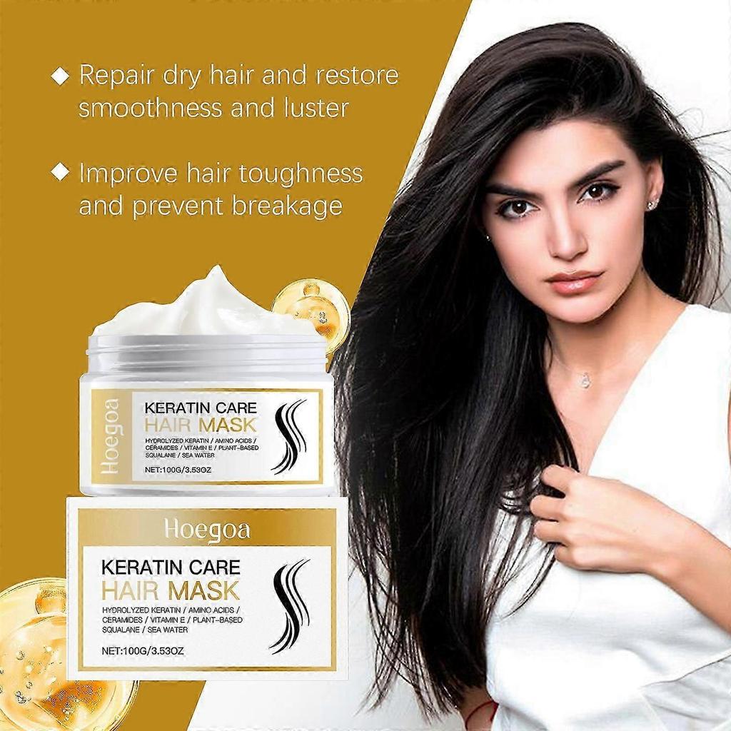 Keratin Hair Care Mask Repair Split End Dry Hair, Soft Gloss