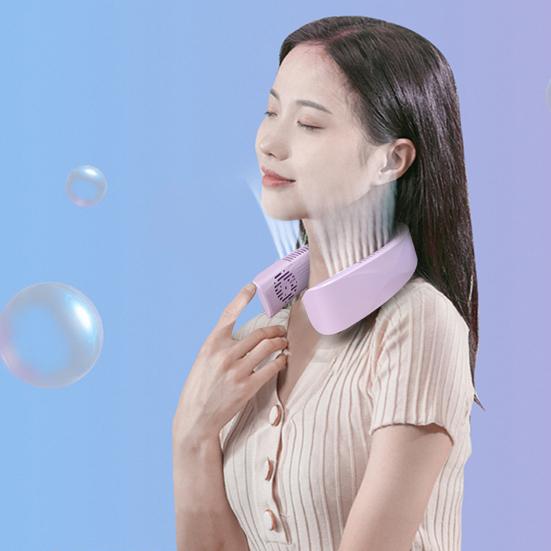 

1 комплект, безлопастной вентилятор для шеи, объемное охлаждение, зарядка через USB, носимый воздушный охладитель для шеи, длительный срок службы батареи, уличный источник питания