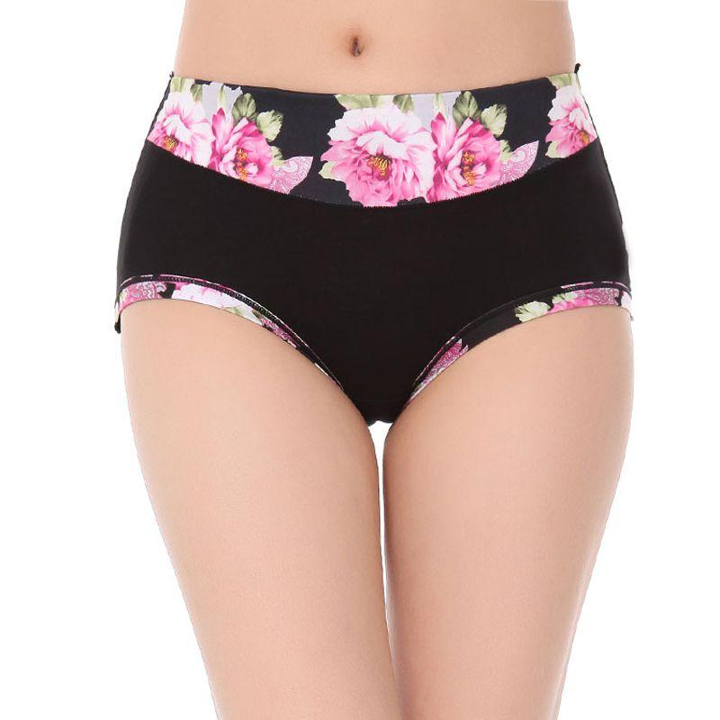 Women Sexy Underwear Modal Panties Floral Underpant Elegant Boyshort Briefs For Comfort