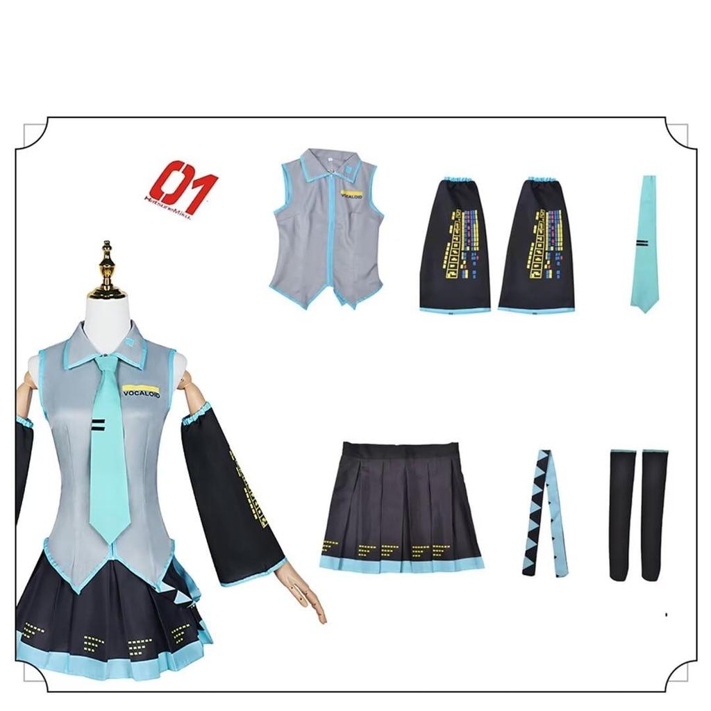Moemoeya Miku JK Uniform, Official MIKU Cosplay Costume, Halloween, Christmas, Events, Festivals, Size L
