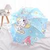 1pc Hello Kitty & Little Twin Stars Automatic Opening/Closing Umbrella - Portable Three-Fold Design with 8-Bone Iron Frame, Outdoor, Perfect Gift for