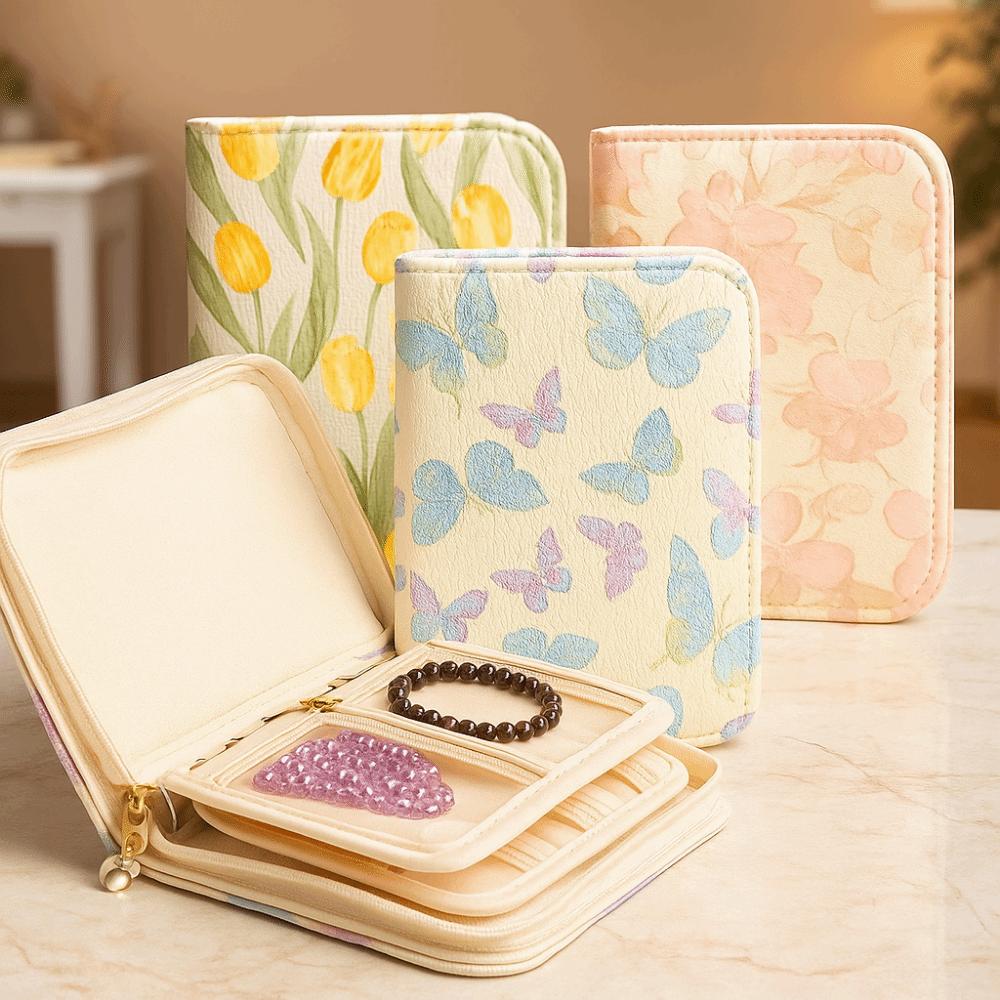 Grid Storage Jewelry Storage Bag Anti-oxidation Notebook Jewelry Handbag Jewelry Organizer  Travel