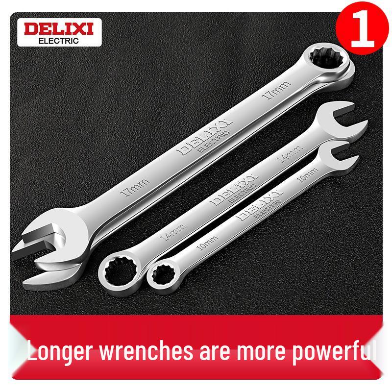 Delixi No. 10-13 Open-End Box-End Double-Ended Wrench Set
