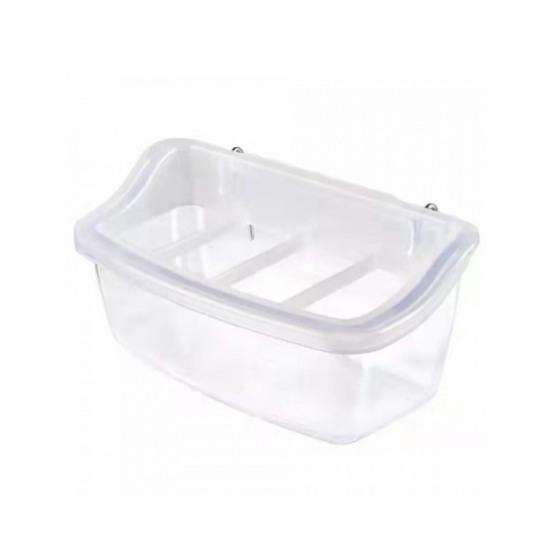 Parrot Feeder Drinker Bird Food Box Hanging Bowl Transparent Anti-Spill Water Tank Cage Birds Supplies Pet Plastic Food Container