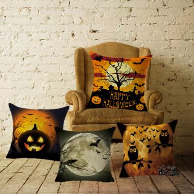Decorative Pillow Halloween Pumpkin Trick or Treat Sofa Cushion Pillow Case Side Sleeping Seat