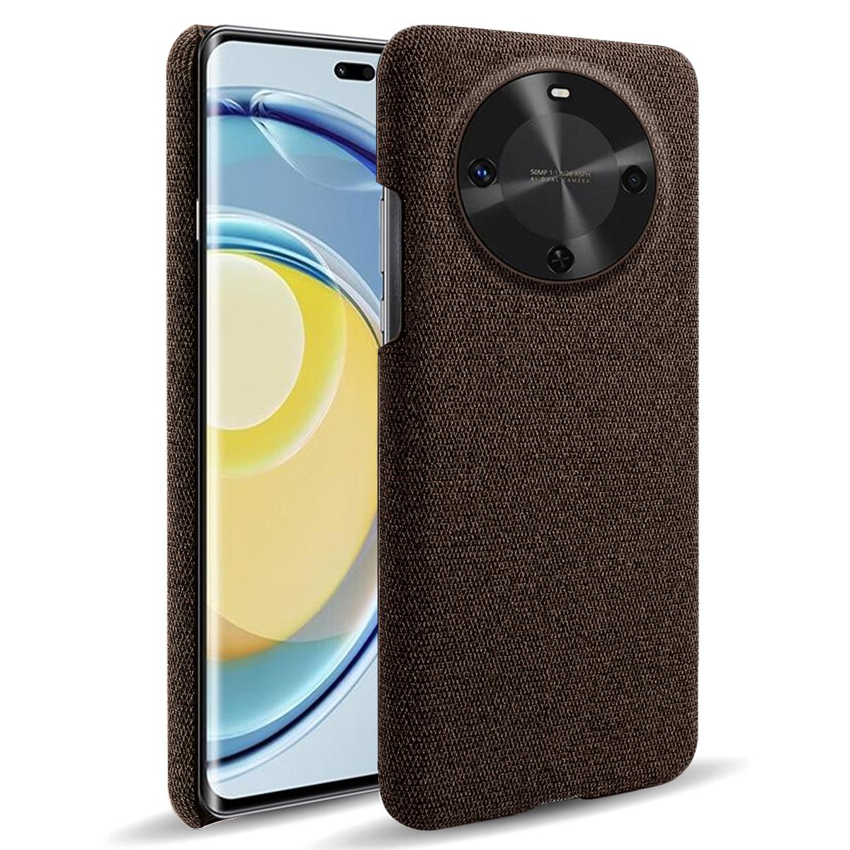 

For Huawei Maimang 30 5G Case Cloth Texture Anti-Scratch Protective PC Phone Cover Brown