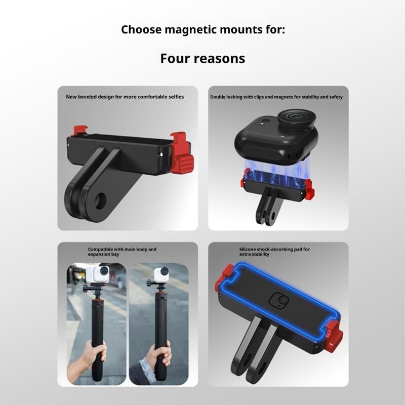 Metal Silicone Camera Clip For Sports Camera Wearable Devices Featuring Easy Installation And Lightweight Design