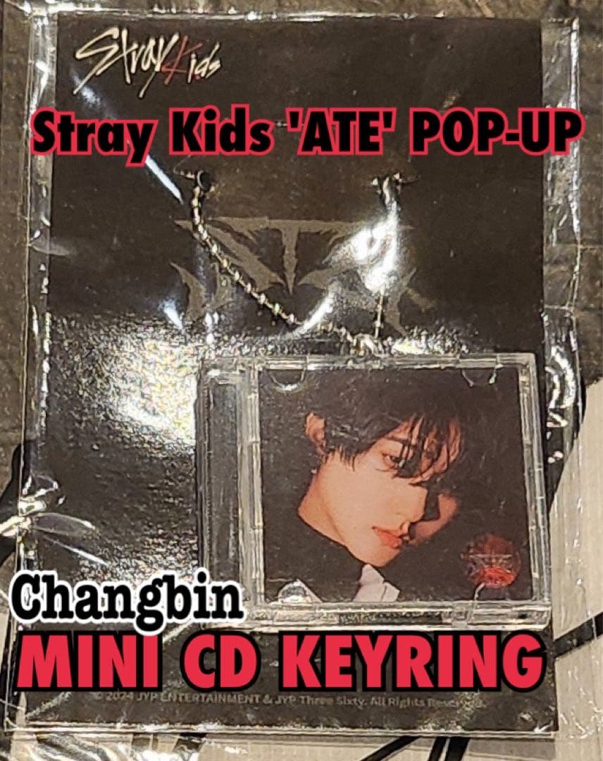 

[USED] Stray Kids Korea Pop-Up ATE Changbin Mini CD Keyring
