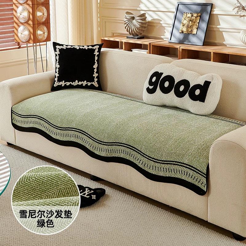 

Подушка для дивана особой формы Новая универсальная нескользящая подушка для сиденья на четыре сезона Чехол для дивана прямой ряд Тканевое полотенце 70*70cm