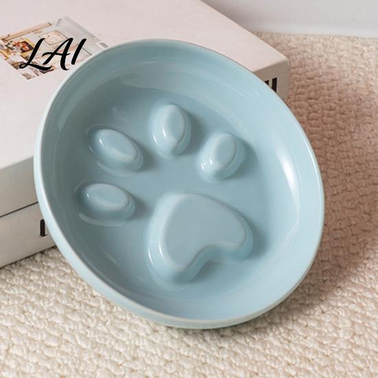 Slow Eating Pet Dish Ceramic Feeder Bowl Feeding Dog Prevents Non Tip Bowl Choking And Vomiting Food for Cats Dogs