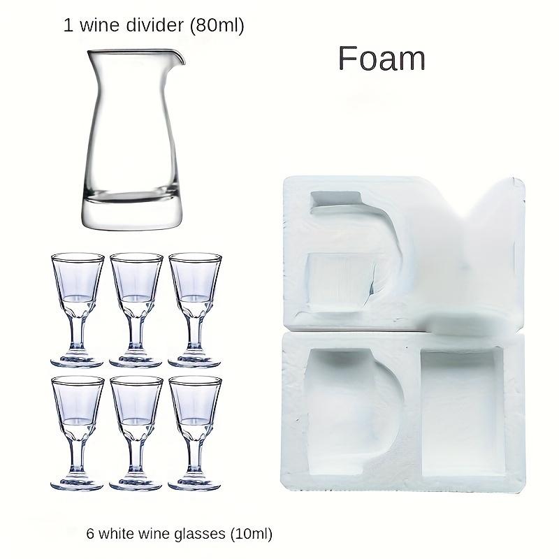 

Набор стеклянных чашек Baijiu, креативный винный набор в китайском стиле, небольшой винный горшок и набор чашек 80ML Pot+6 Cups