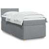 VidaXL Slatted Bed Base and Mattress Light Grey 90x190 Cm Fabric 3288828