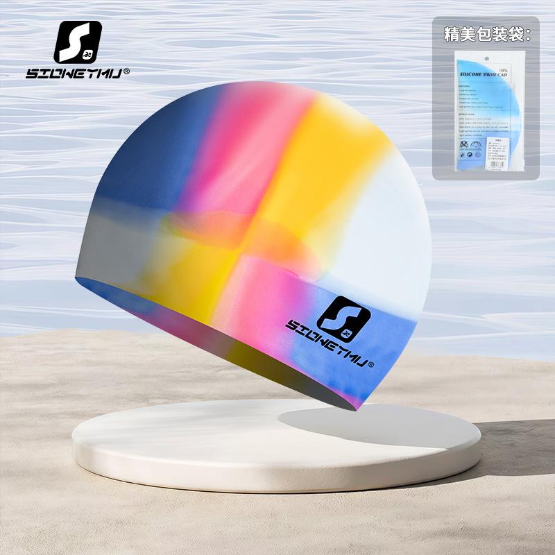 Adult Silicone Swim Caps Men And Women Solid Color High Quality Swimming Cap For Women Swimming Pool Accessories