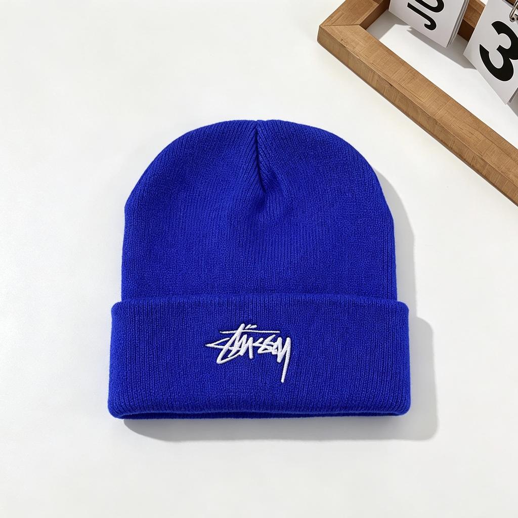 Simple and Versatile Big Head Circumference Knitted Hat Couple Wool Hat Autumn and Winter Casual Warm Cover Cold Hat
